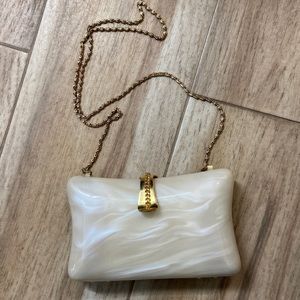 Vintage marble print clutch